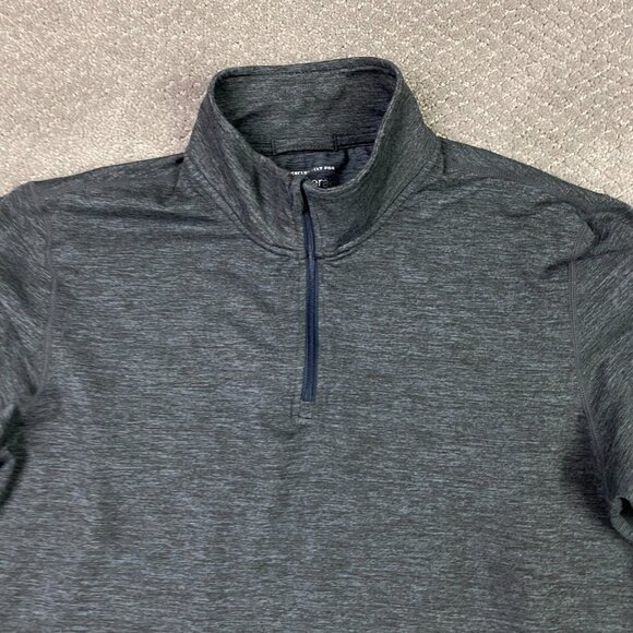 Marine Layer Cisco Meraki 1/4 Zip Pullover Men's Medium Charcoal Performance - Picture 3 of 13
